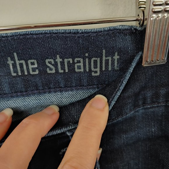 7 for all Mankind Luxe Performance The Straight Dark Wash Jeans size 40 - Picture 5 of 9